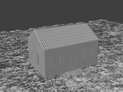 Wooden Cabin House 3D model