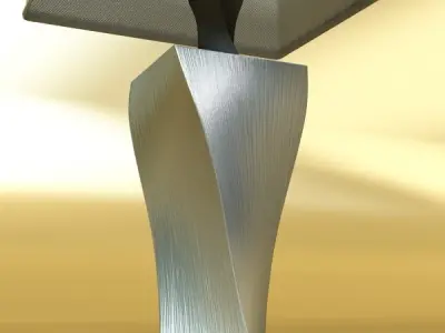 Modern Table Lamp 07 Silver 3D model