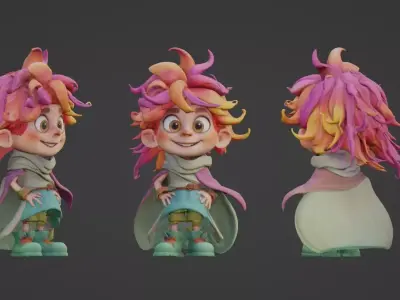 Cartoon Boy 3D Printable STL Model 3D print model