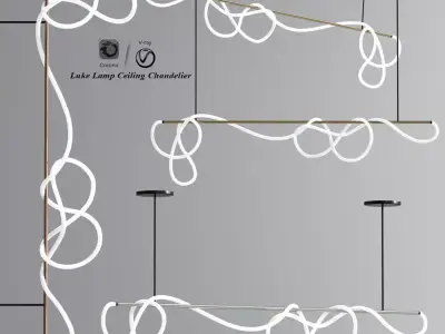 Luke Lamp Ceiling Chandelier 3D model
