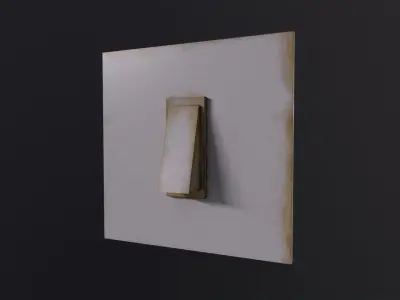 Old Light Switch 3D Model Low-poly 3D model
