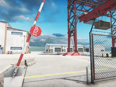 Module Based Harbor Creator Low-poly 3D model