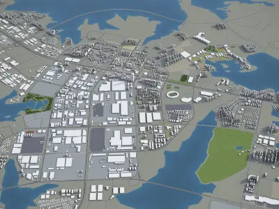 Wuhan  Low-poly 3D model