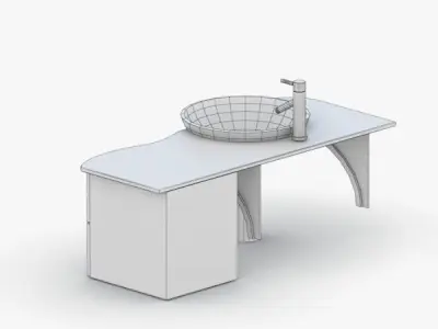 1567 - Sink Low-poly 3D model