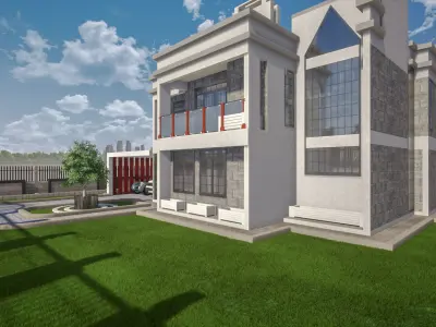 4 Bedroomed Bungalow 3D model