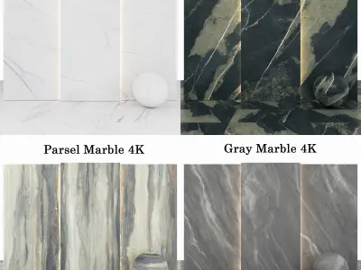 Marble 45 - Parsel-Naoki-Gray-White Texture