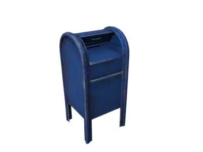 American Mailbox gameready VR AR  Low-poly 3D model