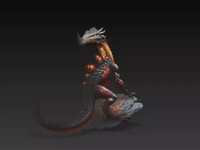 dragon de fantasia  3D print model