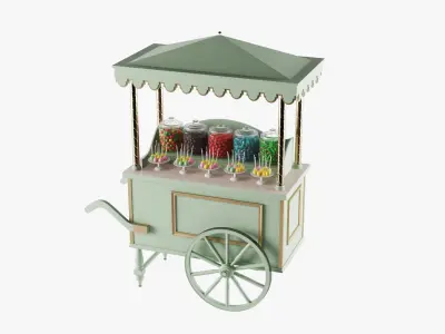  Candy Cart Cakes And Gumball Machine 