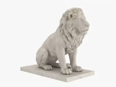 Lion Statue Sitting Neutral 