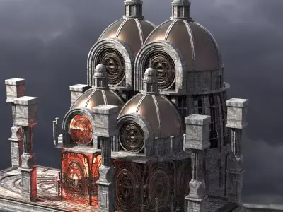  Observatory Tower Kitbash  3D model