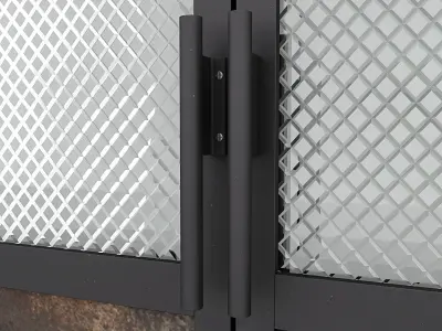 Aluminium door 6 3D model
