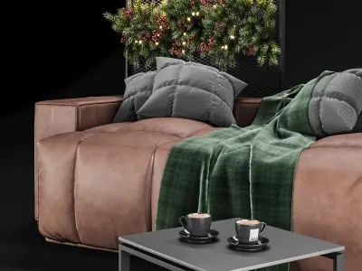 Sofa Christmas 3D model