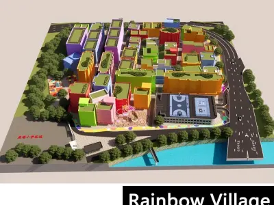 Rainbow Village Landscape Design Model from Shenzhen Yantian 3D model