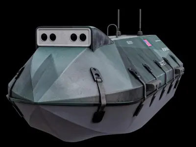  Spyglass Saronic - Unmanned Robotic Autonomous Surface Vessel With Camo PBR 