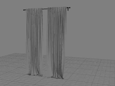 Curtains simple detailed  3D model