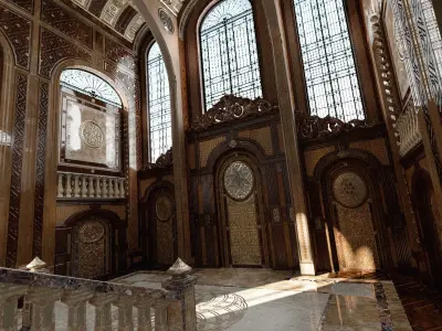  Conceptual Castle interiors Low Poly PBR Parts 1,2,3 