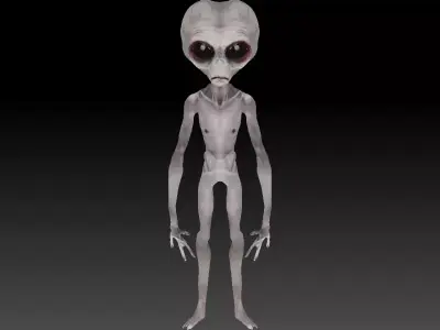 Grey Alien - Area 51 Low-poly 3D model
