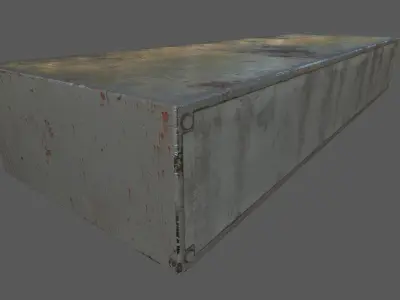 High metal plug for sci-fi server rack Low-poly 3D model