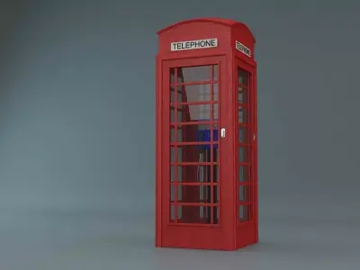 Telephone Booth 3D model