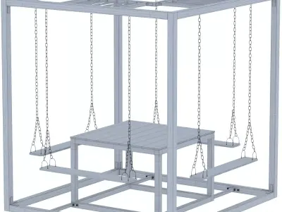 Swing Table Set 03 3D model