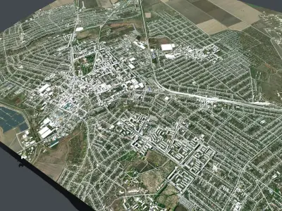 Cityscape Melitopol Ukraine 3D model