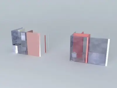 Bath Laundry Area Free 3D model