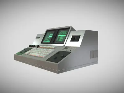 Retro Sci-Fi Panel 3D model