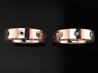 Infinity Diamond Box Band Ring Engagement Fashion Size7 3D print model