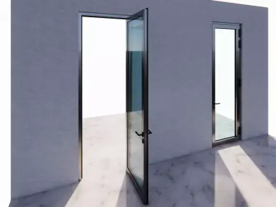 Generic Single Leaf Inward Swing Door 3D model