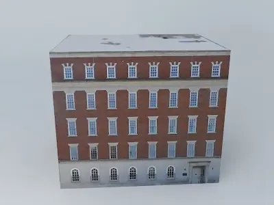Building on the corner of Muhammad and 3rd Louisville Free 3D model