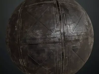 Industrial Dirty Metal Plate PBR Seamless Texture