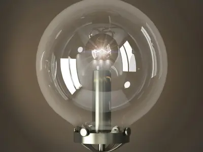 bistro globe clear glass 8 3D model
