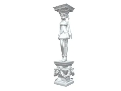 mordan lady pillar  3D model