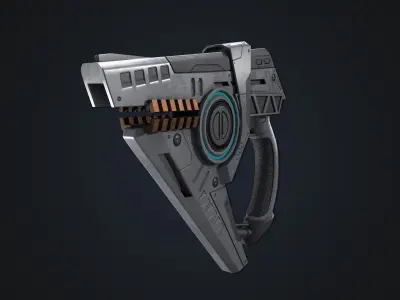 Sci fi pistol Low-poly 3D model