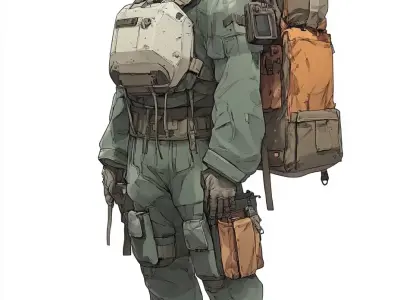 NPC Stalker Character -  Model for Post-Apocalyptic Games 3D model