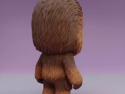 Kawaii Chewbacca Collectible 3D Figure 3D print model
