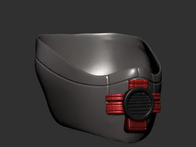 gas mask scifi high poly sculpt ver7 3d printable 3D model 3D model