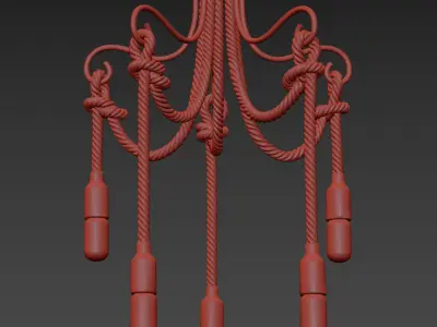 Chandelier Loft Rope Light White 5 3D model