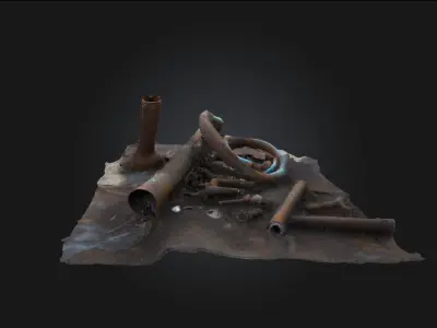 Rustic Remnants Weathered Debris Collection 3D model