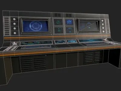 SciFi Terminal Low-poly 3D model