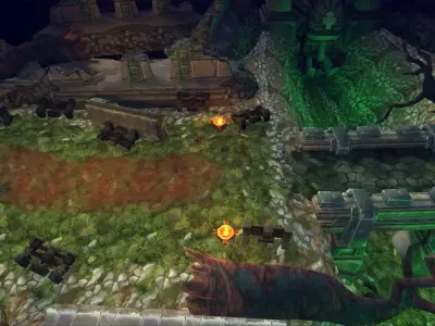 Fantasy Chess RPG Environment - Ruined Temple Low-poly 3D model