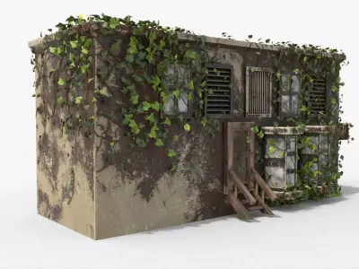  Abandoned House 4k texture 3D model