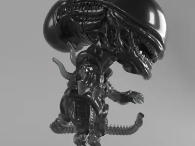 3Dprintstores ALIEN Xenomorph Chibi Ready To Print 3D model 3D print model