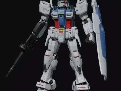 Gundam RX-78 GP01 weathering style 3D model