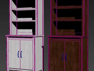 BRUSALI High cabinet with doors 3D model