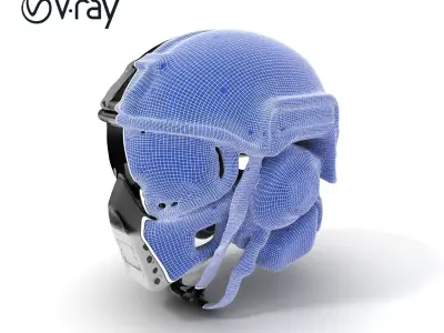 Futuristic Tactical Helmet Model Pack Low-poly 3D model