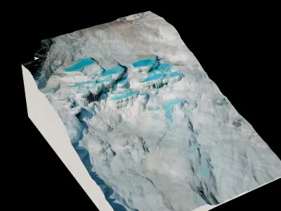 Pamukkale Travertine Terraces in Turkey 3D model