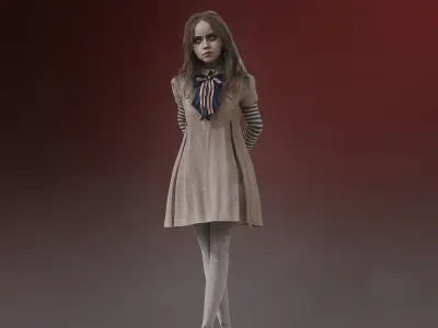 M3GAN Low-poly 3D model