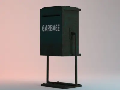 Apocalyptic Rusty Trash Low-poly 3D model